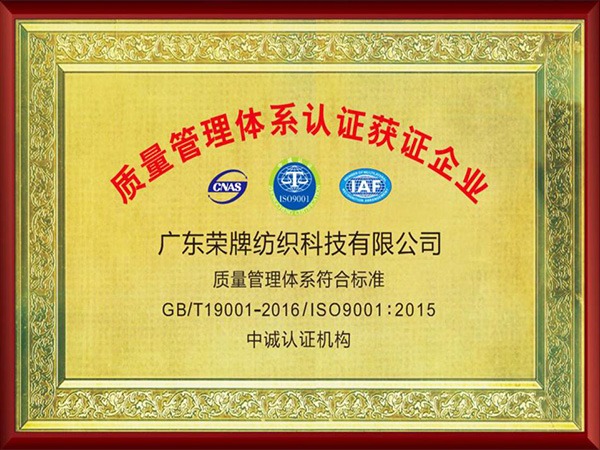 pa视讯2005年至2018年通过ISO质量管理体系认证